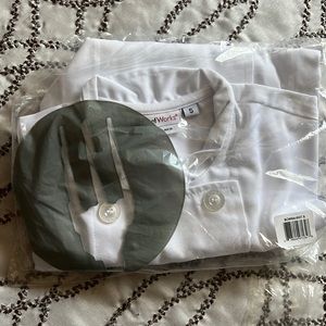 NWT ChefWorks White Chef Coat Culinary Arts Professional CookWare